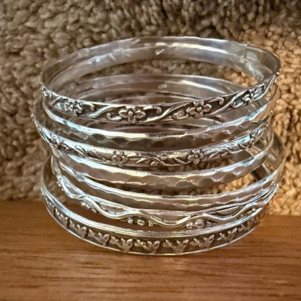 7 STERLING SILVER SET marked 925